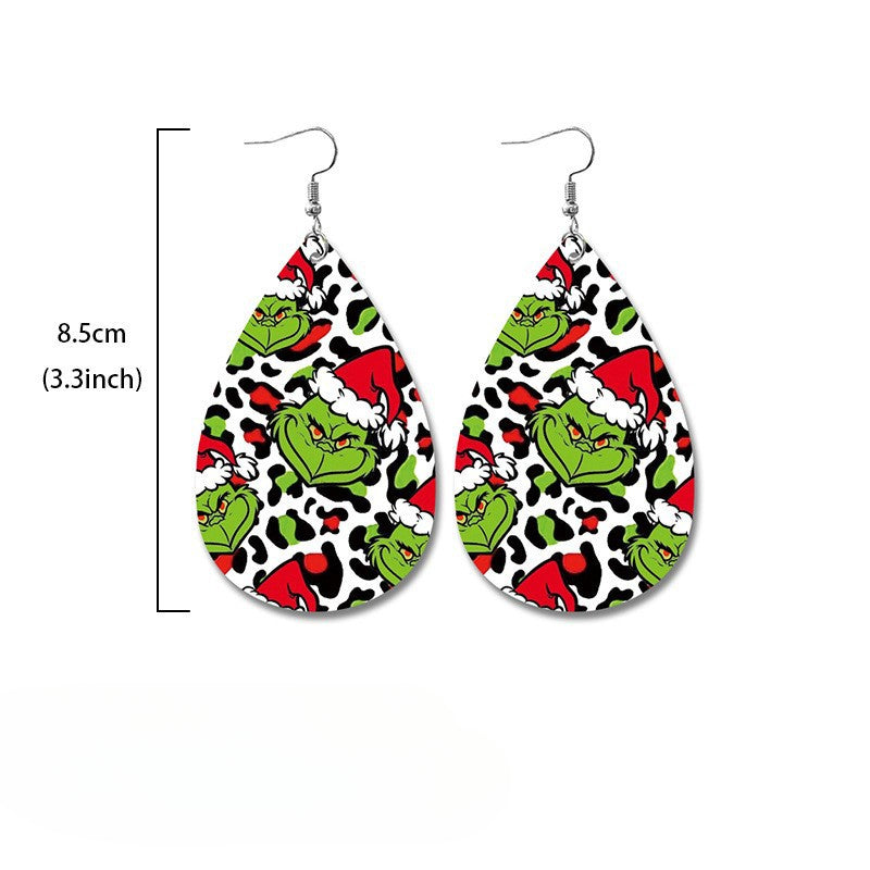 Wholesale Christmas Earrings Santa Claus Elk Leather Earrings ACC-ES-XinChuan028