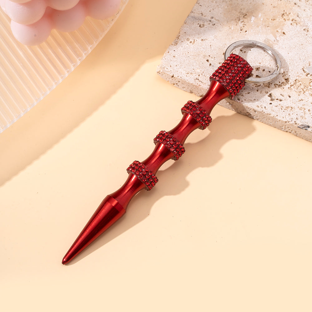 Wholesale Outdoor Pen-shaped Metal Pendant Diamond Keychains ACC-KC-ZhiYa057