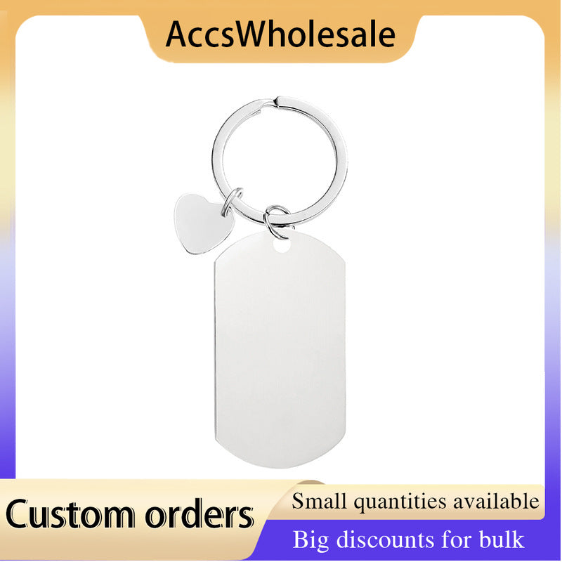 Custom Keychain with Laser Engraved Text or Logo - Multi-color Metal Keychain with Laser Engraved Text or Logo