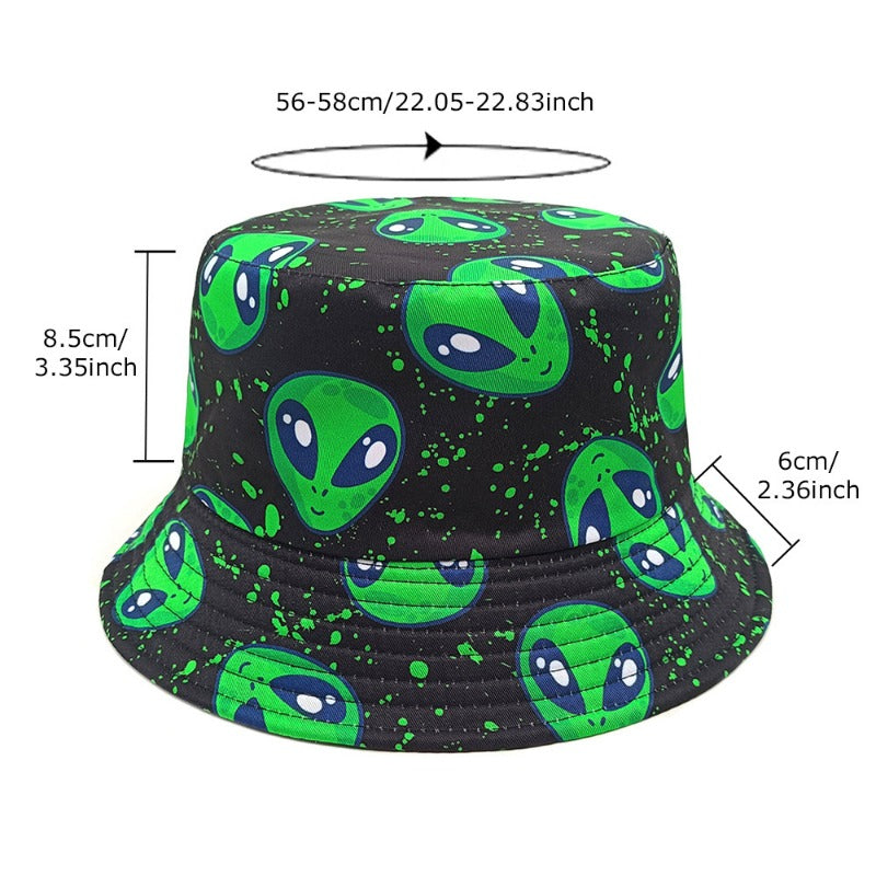 Wholesale Creative Alien Pattern Bucket Hat ACC-HT-ShunMa014