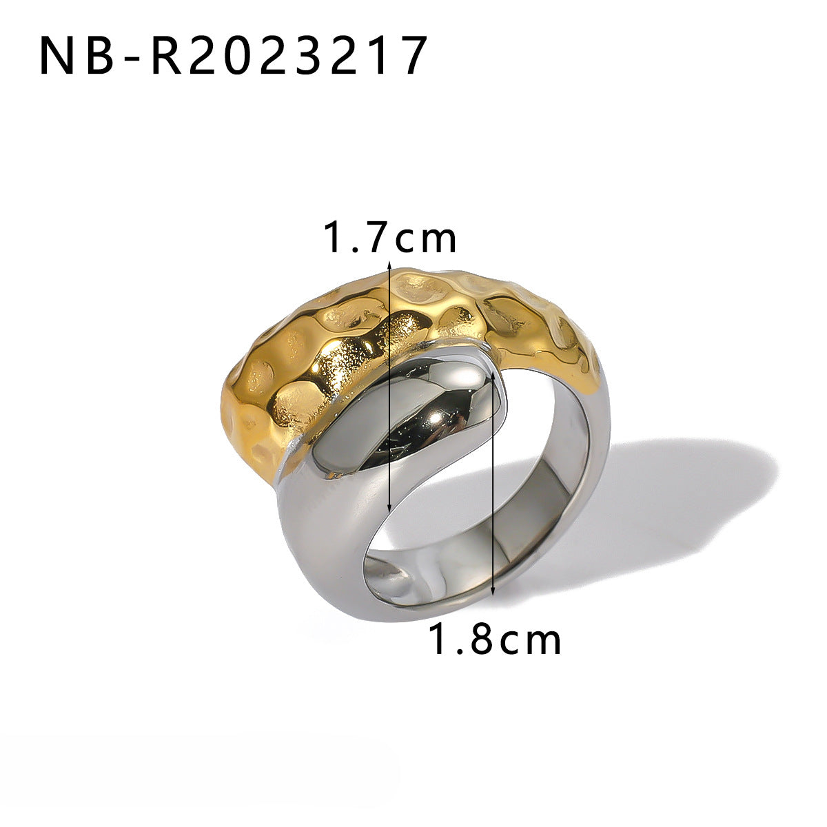 Wholesale Gold Steel Color Matching Cast Stainless Steel Plated 18k Gold Rings ACC-RS-XinY014