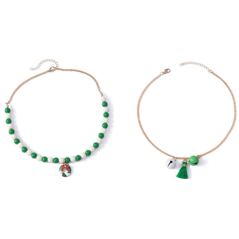 Wholesale Christmas Tassel Bell Garland Necklace Set ACC-NE-YueSen010