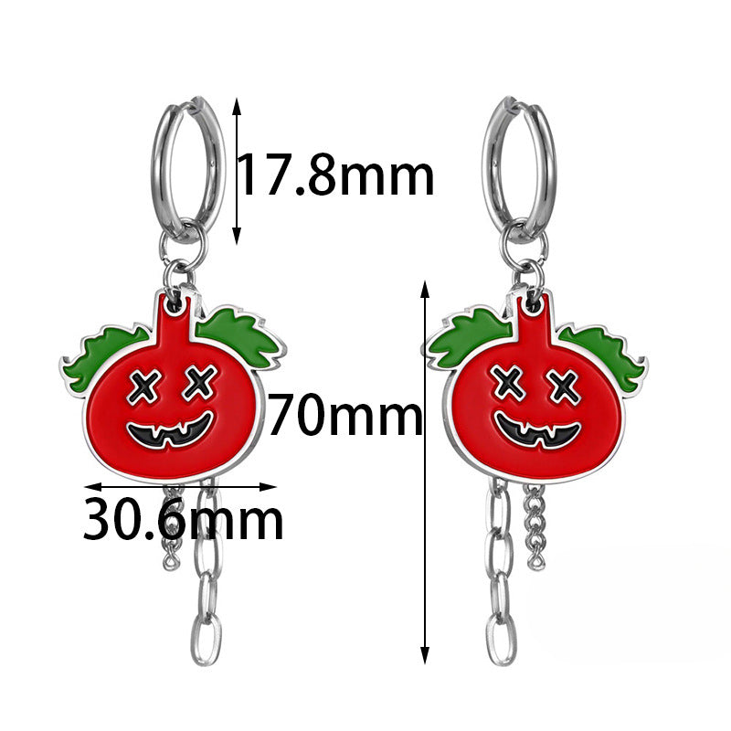Wholesale Halloween Ghost Face Pumpkin Earrings ACC-ES-Yixin010