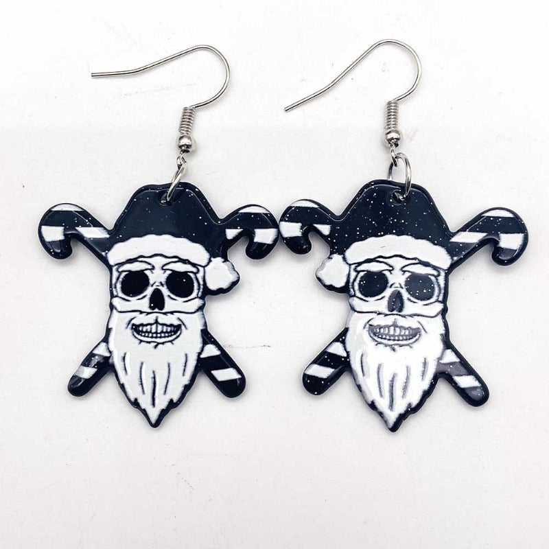 Wholesale Horror Christmas Black Christmas Tree Acrylic Earrings ACC-ES-ChenY101