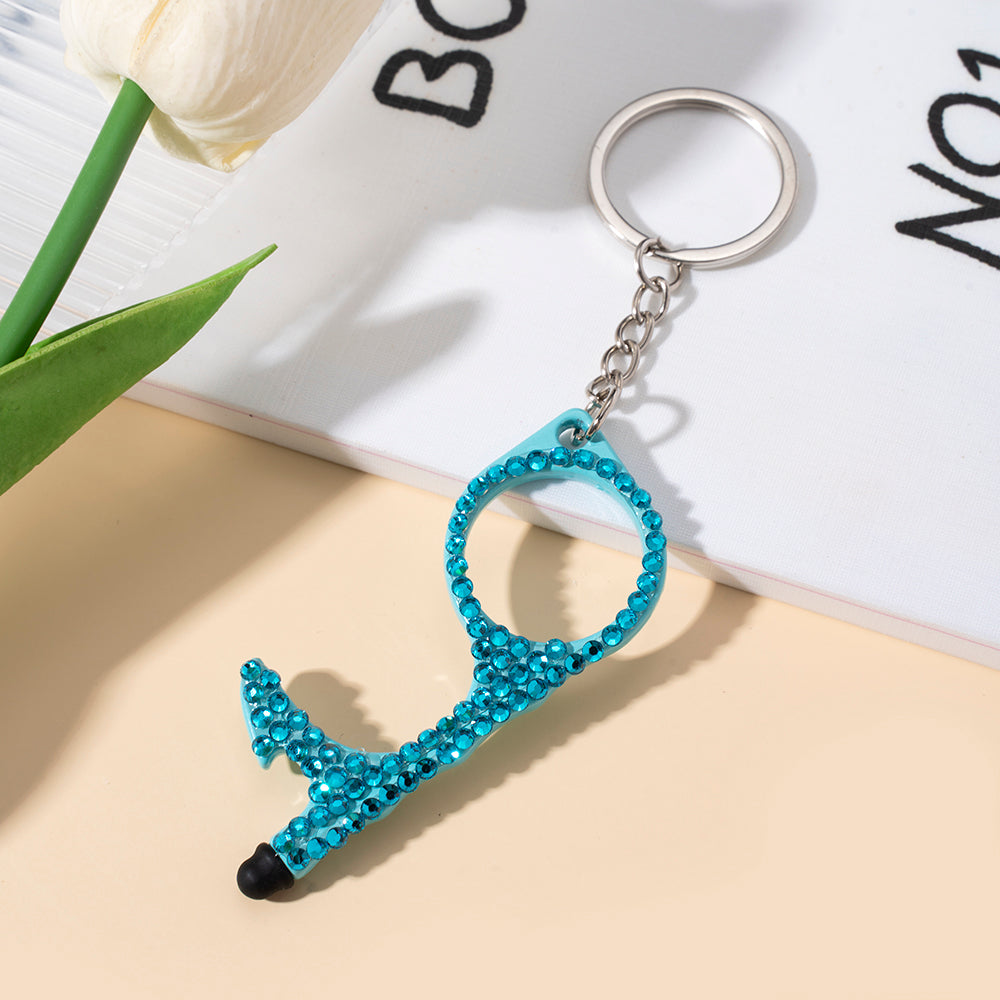 Wholesale Multifunctional Double-Sided Diamond Door Opener Portable Keychain ACCVIP-KC-ZhiYa014