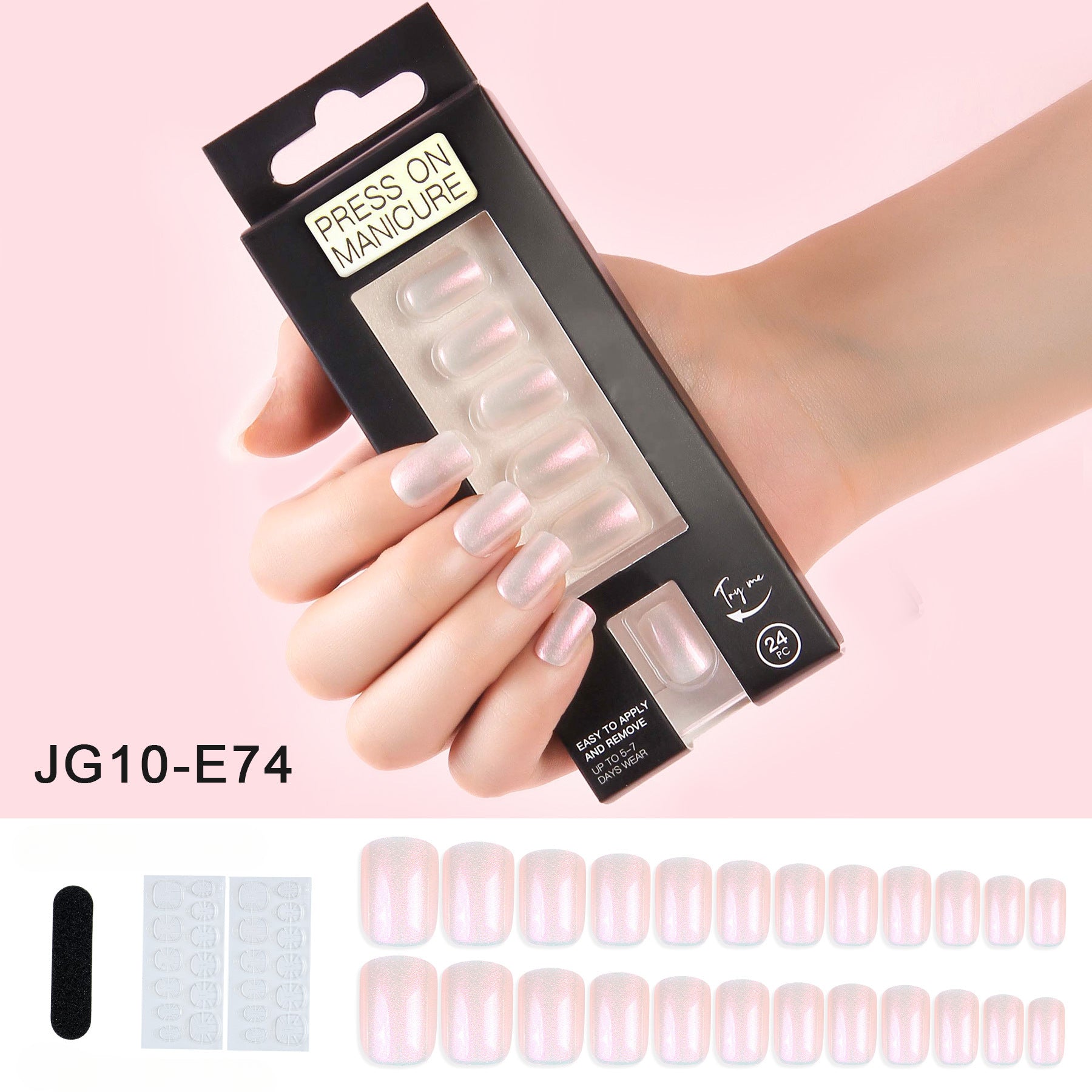 Wholesale Press on Nails Kits 24 Aurora Back Gel Nail Enhancement Tablets ACC-NS-XKQ009