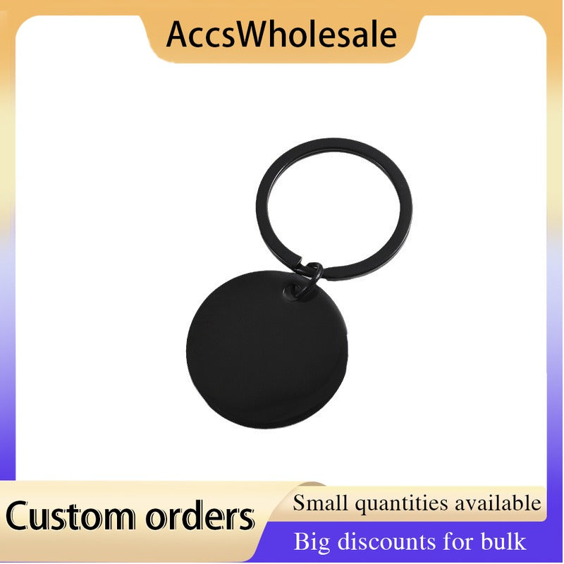 Custom Keychains with Laser Engraved Text or Logo - Multicolor Medal Metal Keychains