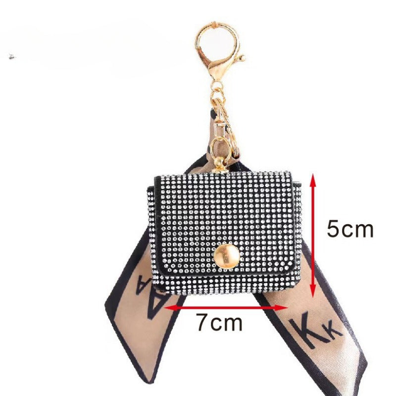 Wholesale Diamond Mini Bag Coin Purse Keychain ACC-KC-Aofei001