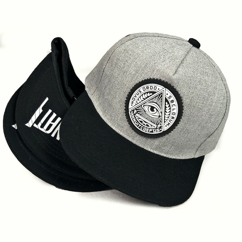 Wholesale Personalized Rubber Round Logo Eye Baseball Cap ACC-HT-jmht005