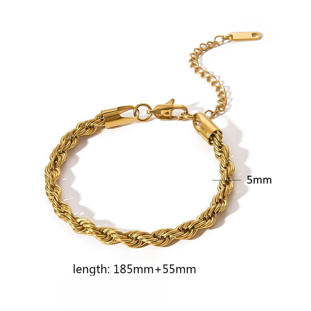 Wholesale 18K Gold Stainless Steel Chain Bracelet ACC-BT-LiQuan003