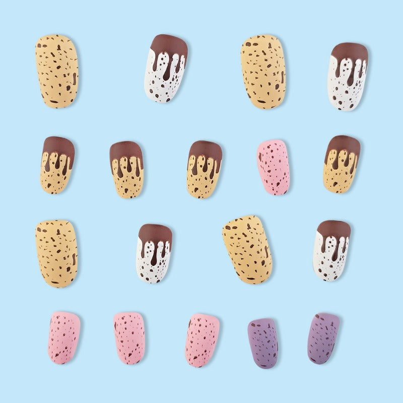 Wholesale 24 Pieces/box Easter Colored Eggshell Nails Kits Nail Stickers ACC-NS-QXJ007