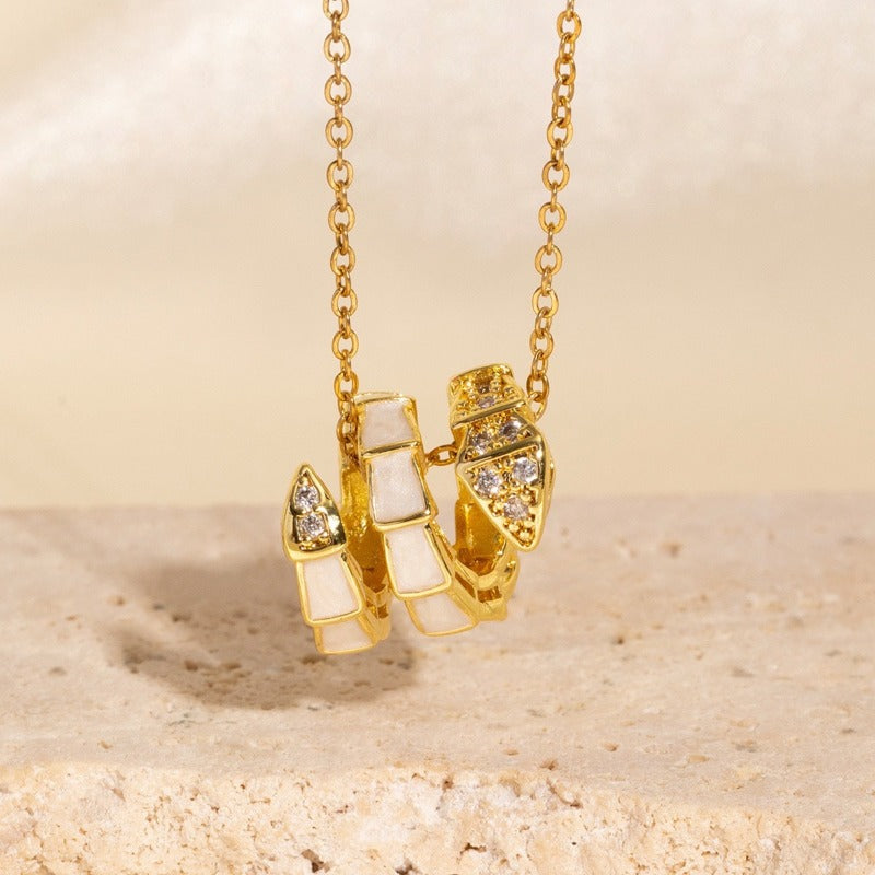 Wholesale Light Luxury Full Diamond Snake Bone Necklaces ACC-NE-NaBao004