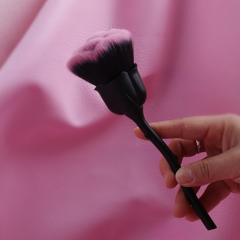Wholesale Single Black Rose Loose Powder Makeup Brush ACC-MB-Juka002
