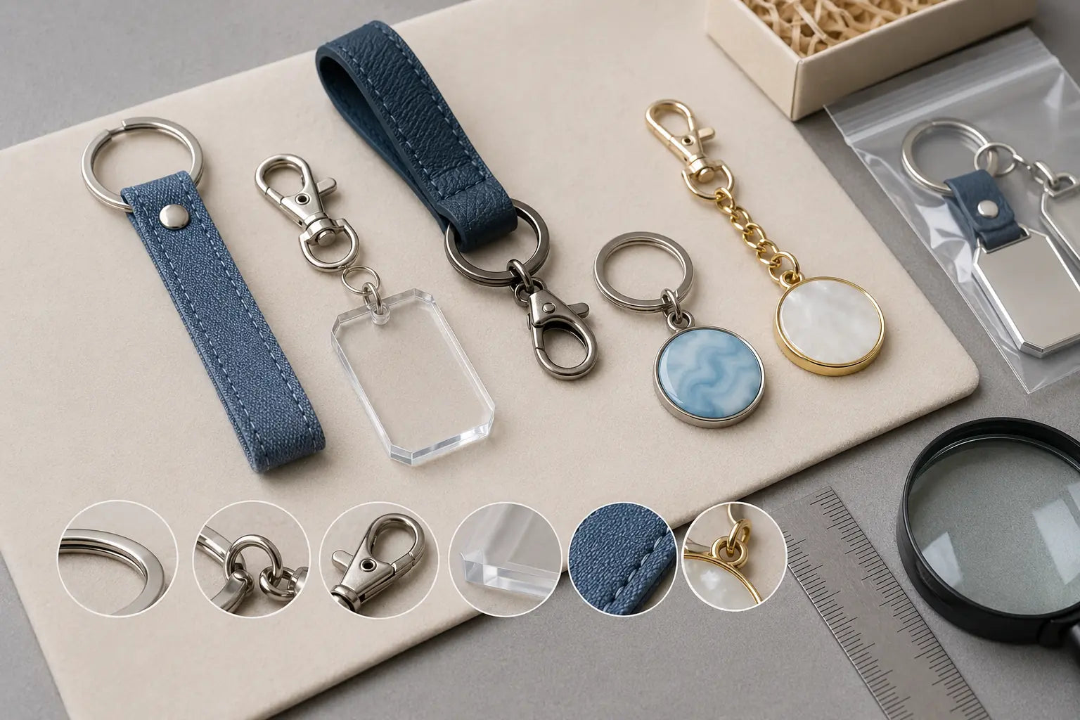 How to check keychain quality including split ring, jump ring, pendant, surface and packaging