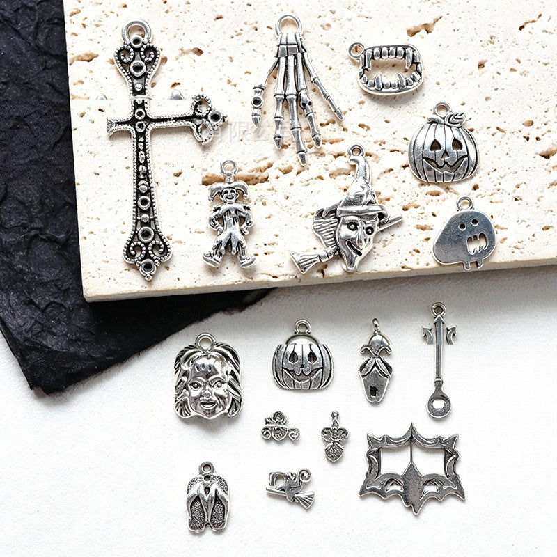 Wholesale Zinc Alloy  Pendant Necklace Set,  Dark Series DIY Jewelry Components for Keychains and Fashion Accessories