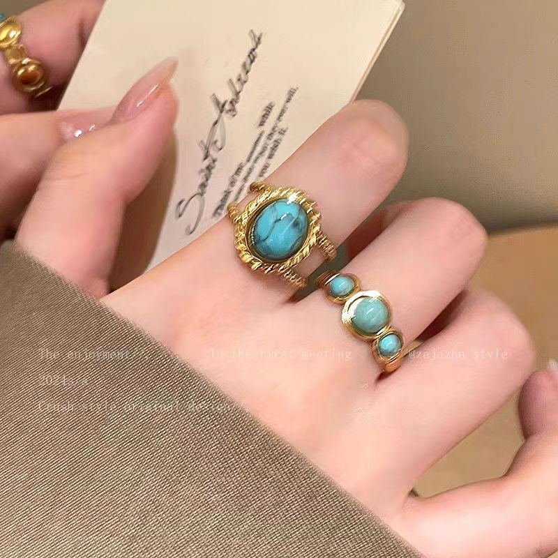 Wholesale Women' s Western Ethnic Gold Open Ring Fashion Accessory Boutique Resale