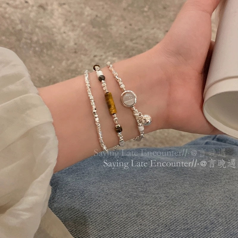 Wholesale Alloy Cat Eye Bead Bracelet for Women,  Trendy Everyday Jewelry Accessory for Gifts