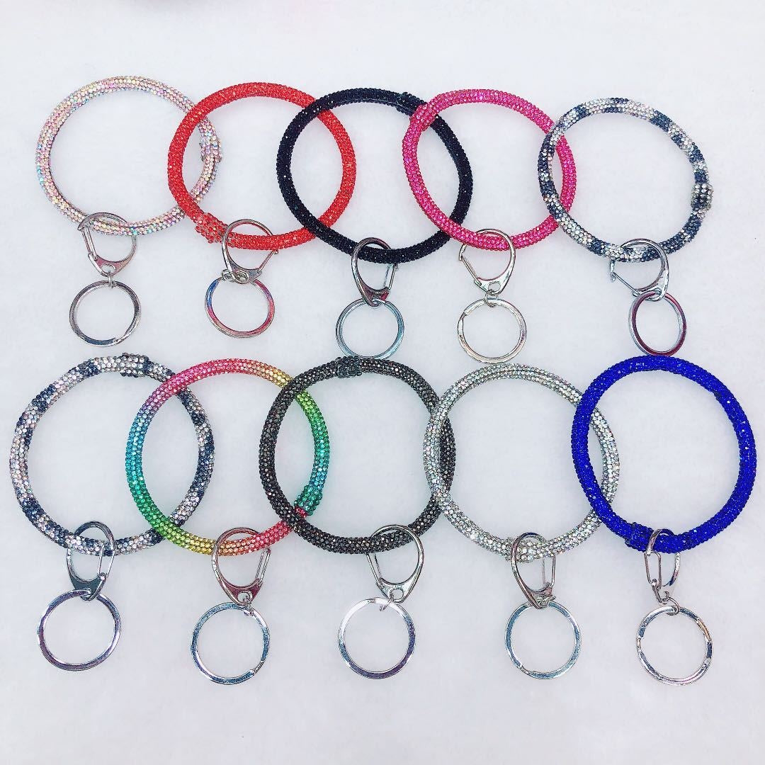 Wholesale Rhinestone Leopard Print Key Ring - Fashion Accessory for Everyday Carry