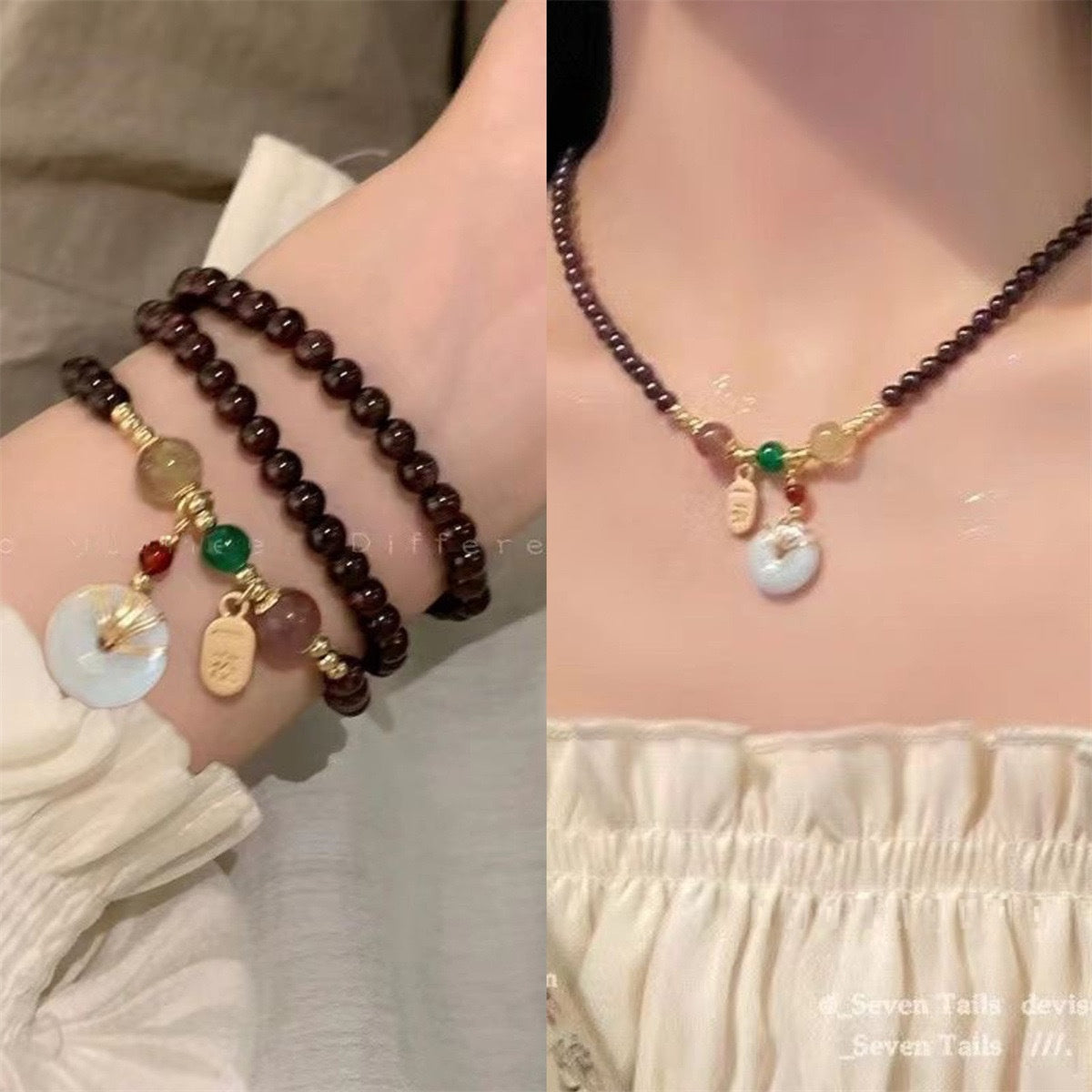 Wholesale Layered Garnet Bead Bracelet Trendy Fashion Accessory for Everyday Wear and Gift Giving