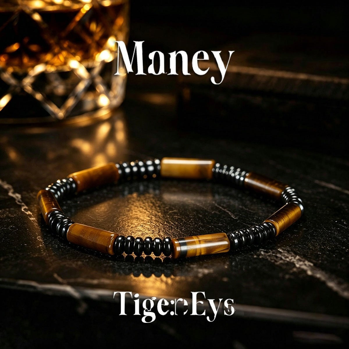 Wholesale Natural Stone Tiger Eye and Hematite Beaded Bracelet,  Handmade Fashion Accessory for Everyday Wear