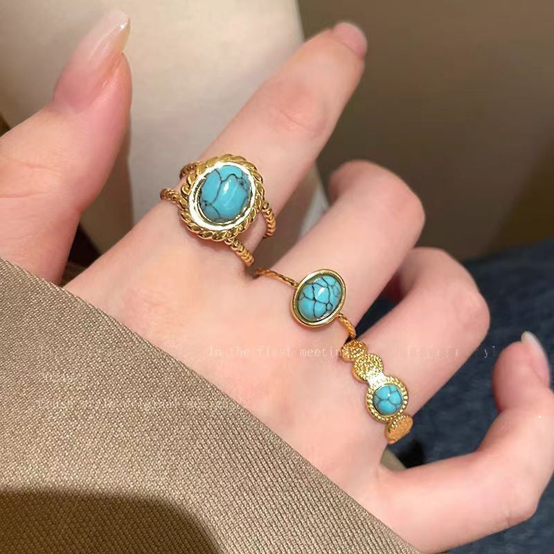Wholesale Women' s Western Ethnic Gold Open Ring Fashion Accessory Boutique Resale