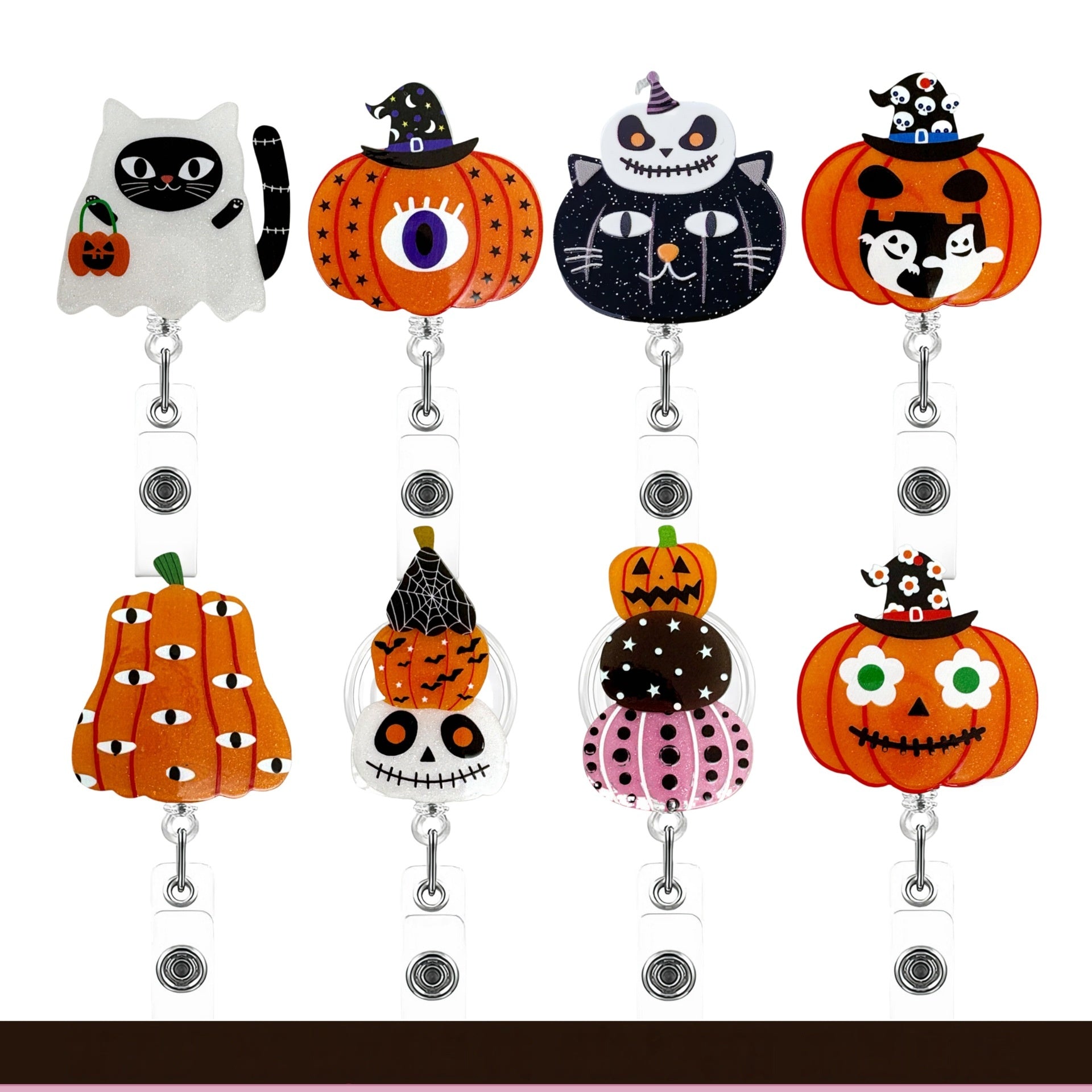 Wholesale  Ghost Pumpkin Cat Retractable Badge Reel Fashion Accessory Gift