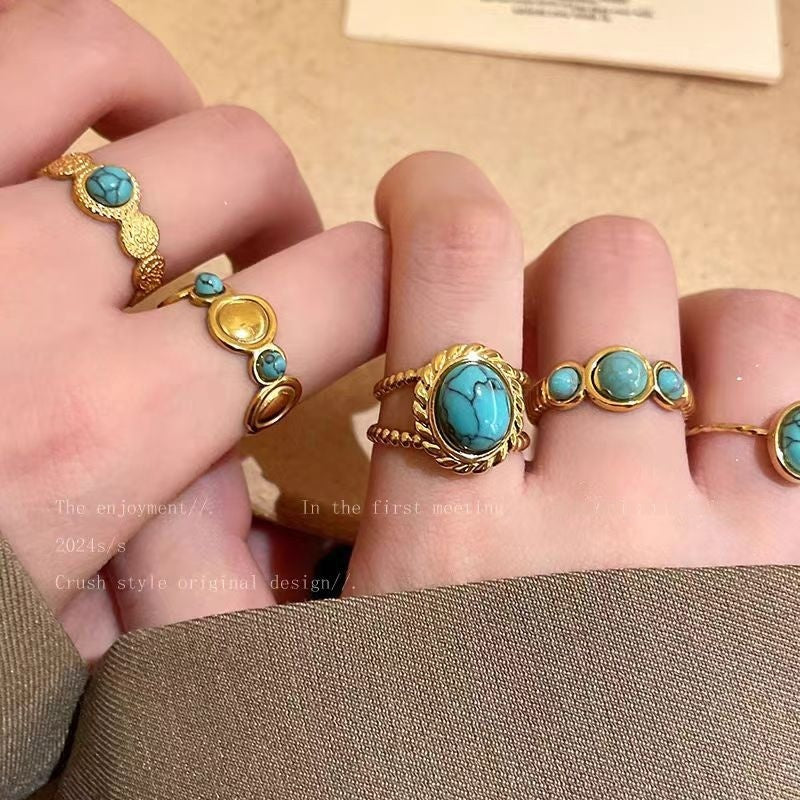 Wholesale Women' s Western Ethnic Gold Open Ring Fashion Accessory Boutique Resale