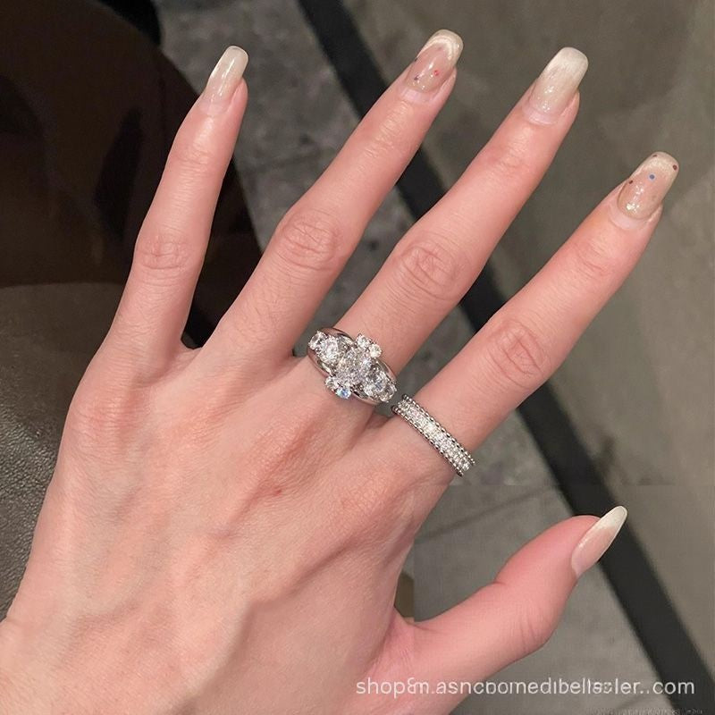 Wholesale Old Money Style Vintage Zircon Ring for Women - Fashion Jewelry Accessory,  Gift Idea