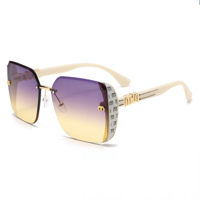 Wholesale Trendy Square Frameless Sunglasses for Women UV400 Everyday Wear Gift