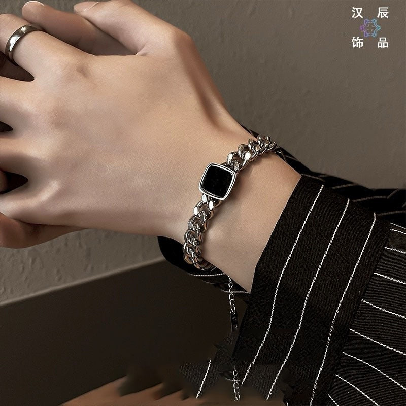 Wholesale Retro Square Cuban Bracelet,  Unisex Titanium Steel Jewelry for Everyday Wear Gift