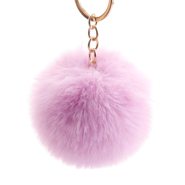 Wholesale 10pcs 7CM Fur Ball Pom Pom Keychain ACC-KC-DY001