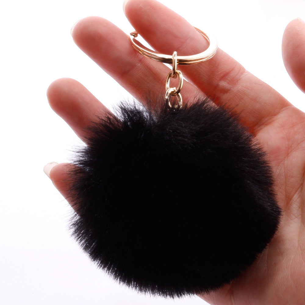 Wholesale 10pcs 7CM Fur Ball Pom Pom Keychain ACC-KC-DY001