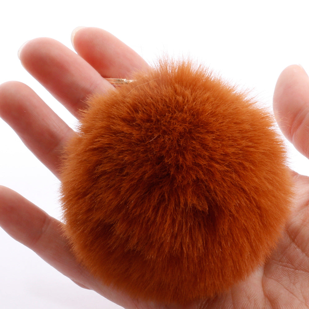 Wholesale 10pcs 7CM Fur Ball Pom Pom Keychain ACC-KC-DY001