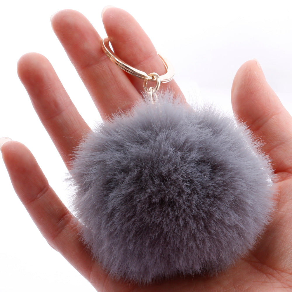 Wholesale 10pcs 7CM Fur Ball Pom Pom Keychain ACC-KC-DY001