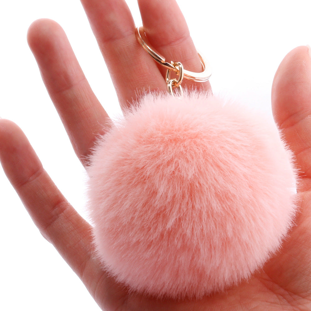 Wholesale 10pcs 7CM Fur Ball Pom Pom Keychain ACC-KC-DY001