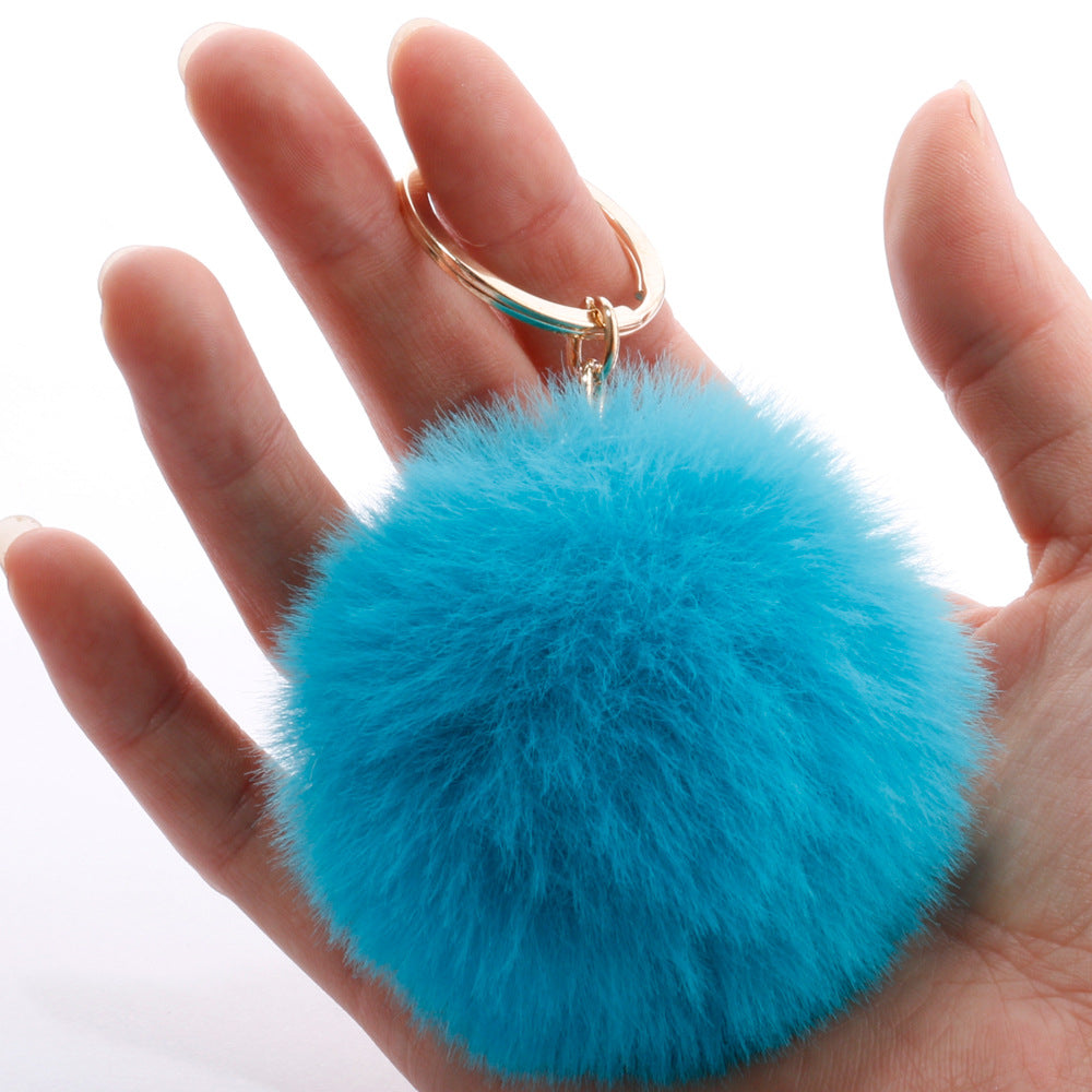 Wholesale 10pcs 7CM Fur Ball Pom Pom Keychain ACC-KC-DY001