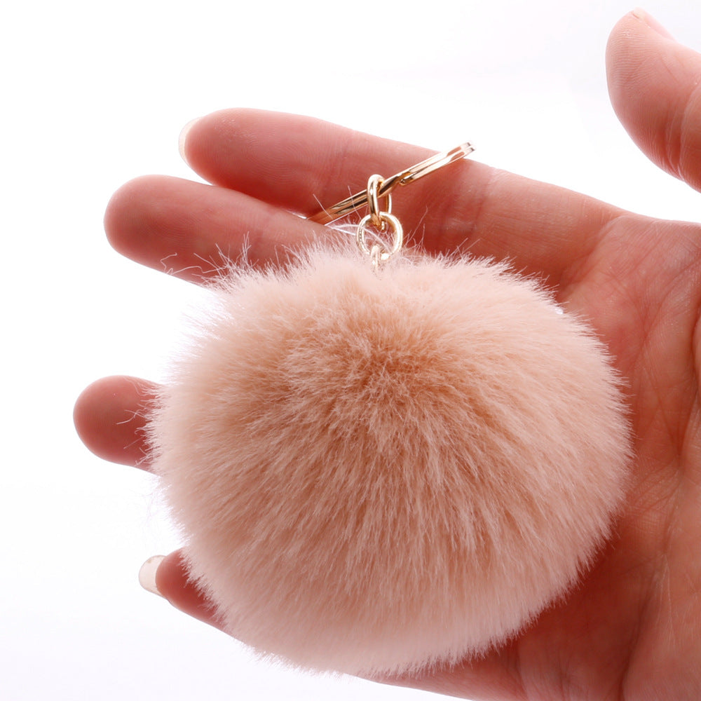 Wholesale 10pcs 7CM Fur Ball Pom Pom Keychain ACC-KC-DY001