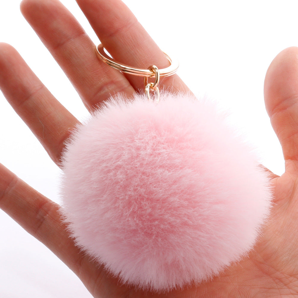 Wholesale 10pcs 7CM Fur Ball Pom Pom Keychain ACC-KC-DY001