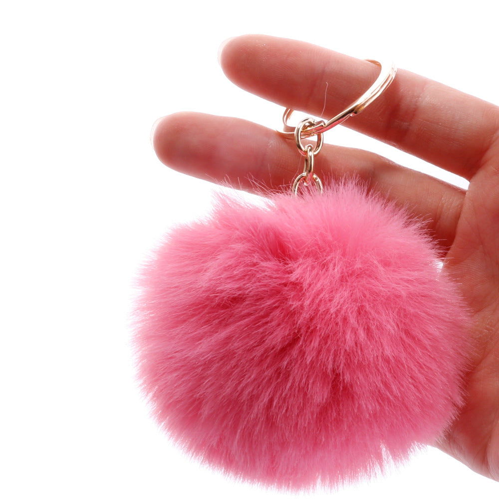 Wholesale 10pcs 7CM Fur Ball Pom Pom Keychain ACC-KC-DY001