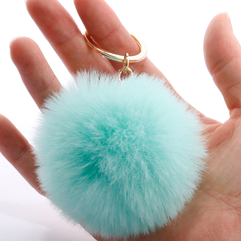 Wholesale 10pcs 7CM Fur Ball Pom Pom Keychain ACC-KC-DY001