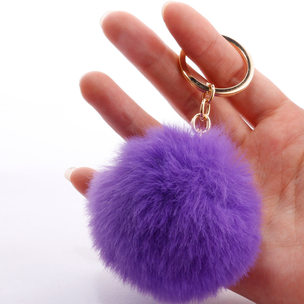 Wholesale 10pcs 7CM Fur Ball Pom Pom Keychain ACC-KC-DY001