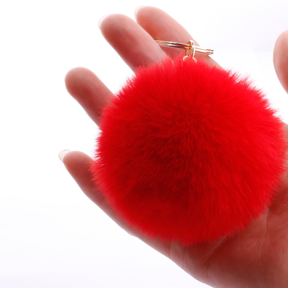 Wholesale 10pcs 7CM Fur Ball Pom Pom Keychain ACC-KC-DY001