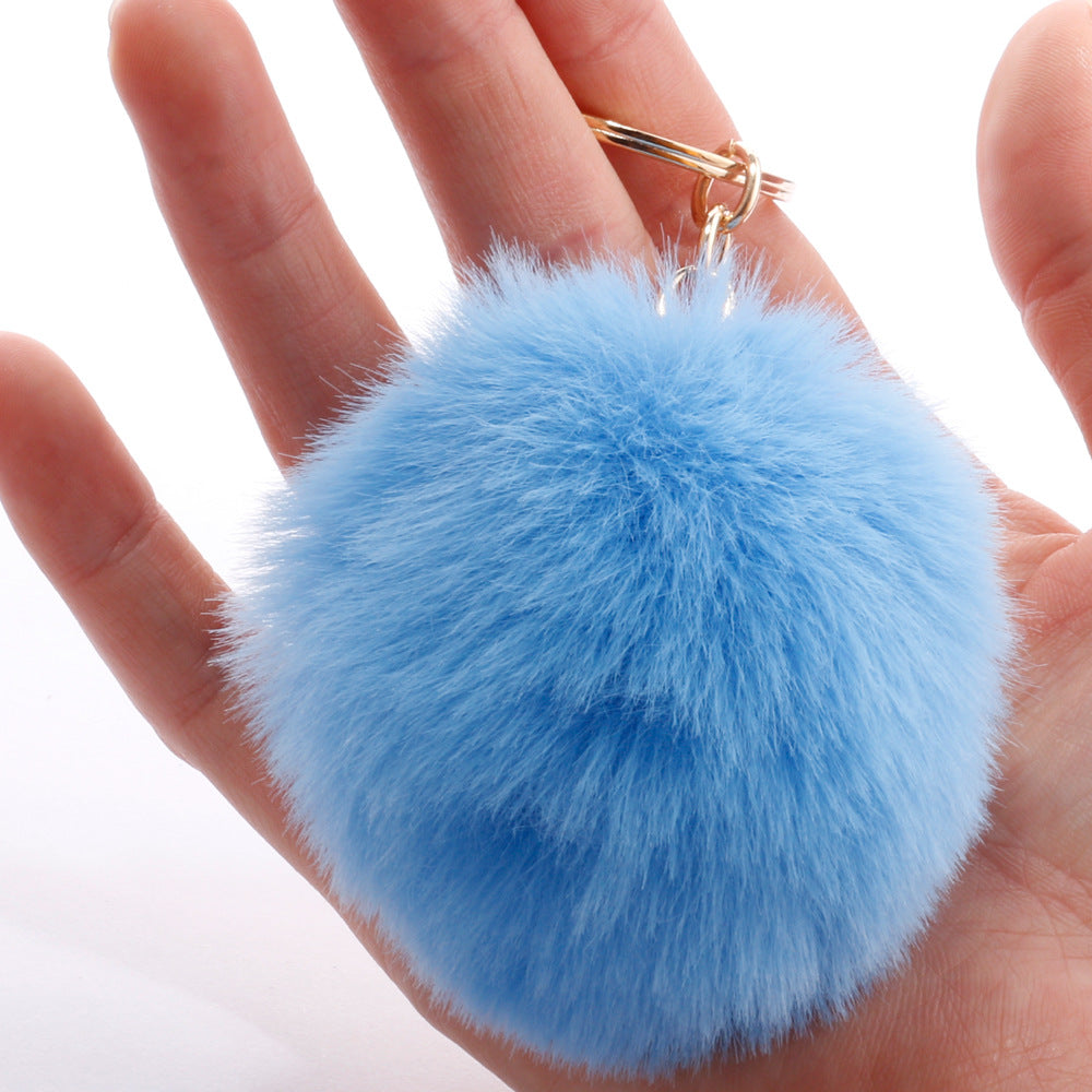 Wholesale 10pcs 7CM Fur Ball Pom Pom Keychain ACC-KC-DY001