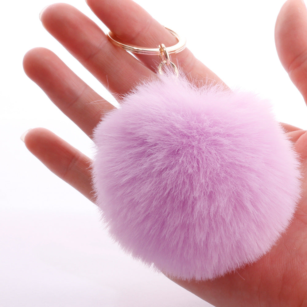 Wholesale 10pcs 7CM Fur Ball Pom Pom Keychain ACC-KC-DY001