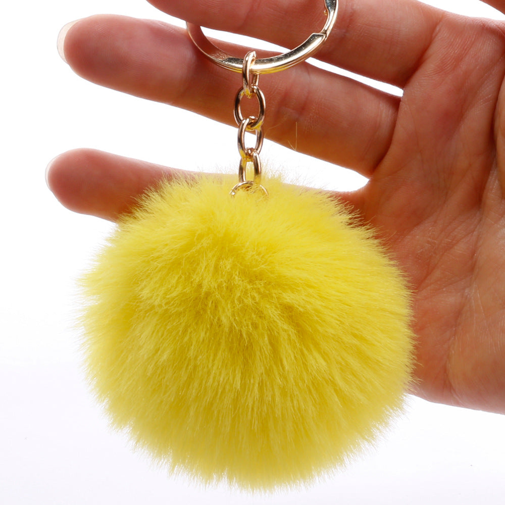 Wholesale 10pcs 7CM Fur Ball Pom Pom Keychain ACC-KC-DY001