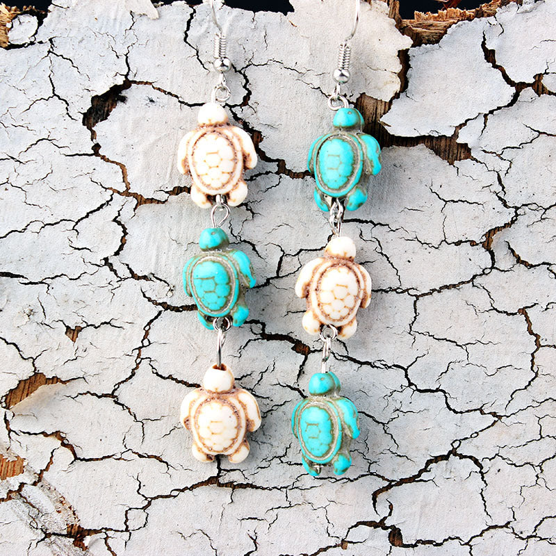 Wholesale Bohemian Turquoise Turtle Earrings ACC-ES-LinDa001