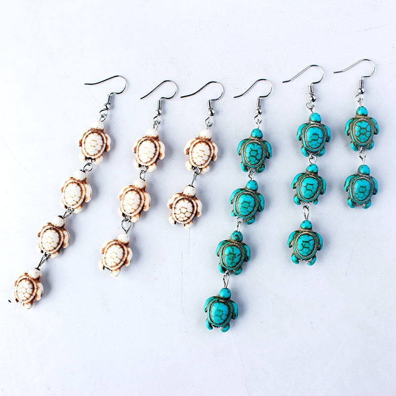 Wholesale Bohemian Turquoise Turtle Earrings ACC-ES-LinDa001