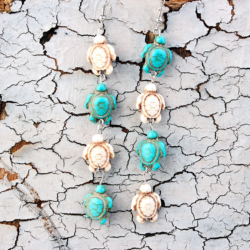 Wholesale Bohemian Turquoise Turtle Earrings ACC-ES-LinDa001