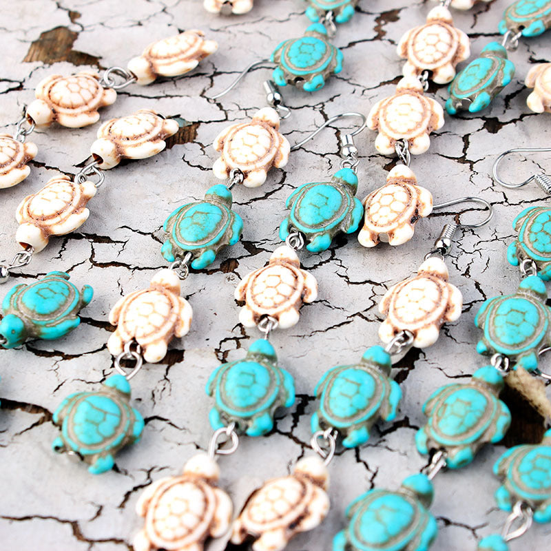 Wholesale Bohemian Turquoise Turtle Earrings ACC-ES-LinDa001