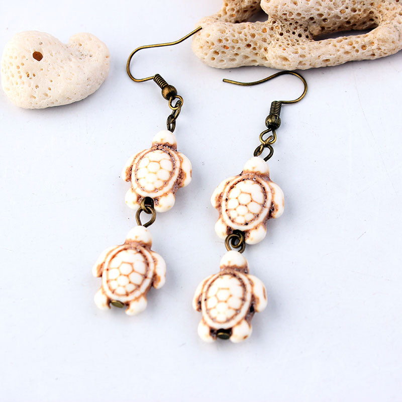Wholesale Bohemian Turquoise Turtle Earrings ACC-ES-LinDa001